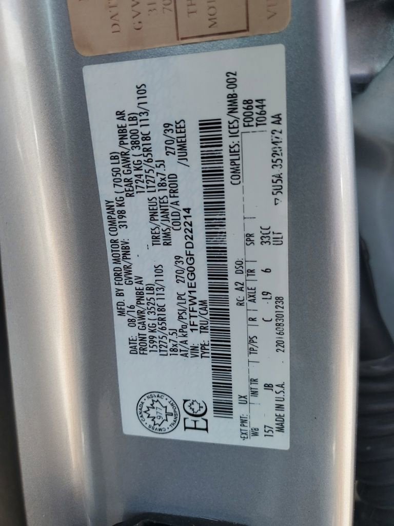 2016 Ford F-150 XLT