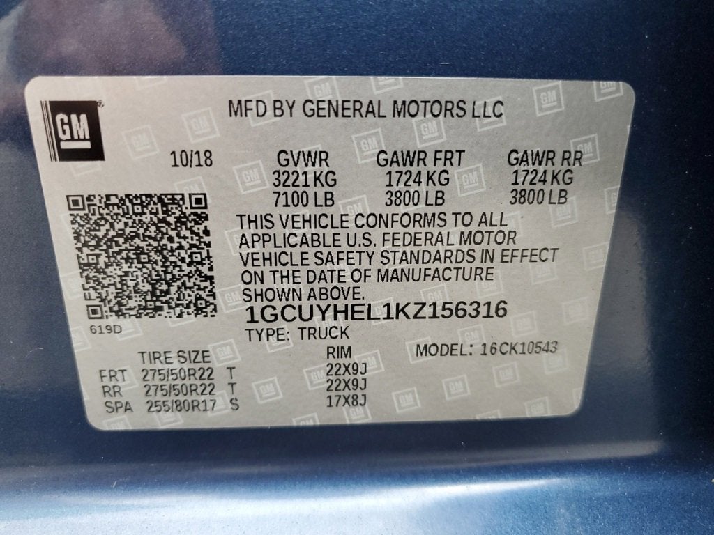 2019 Chevrolet Silverado 1500 High Country