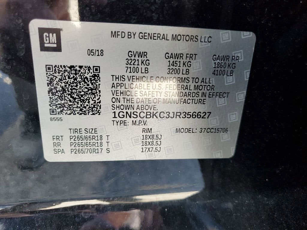 2018 Chevrolet Tahoe LT