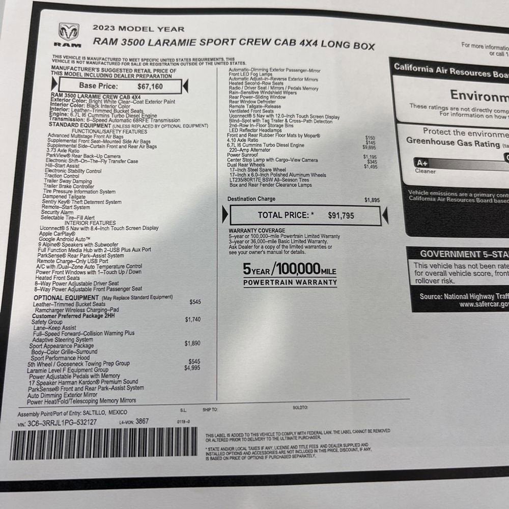 2023 RAM 3500 Laramie
