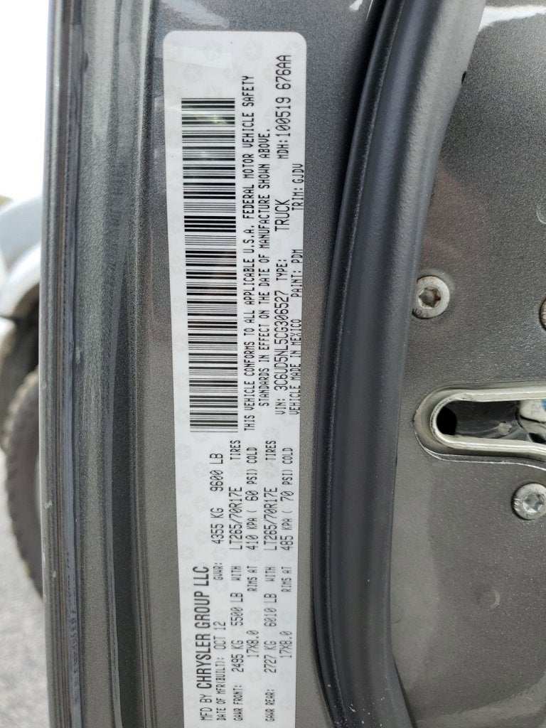 2012 RAM 2500 Laramie