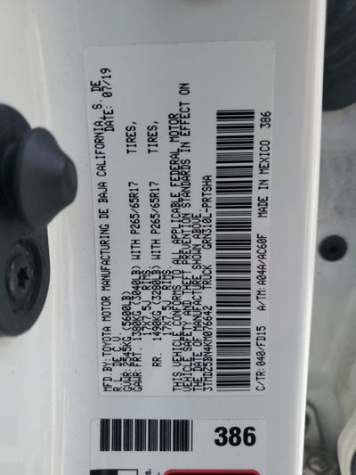 2019 Toyota Tacoma 4WD SR5