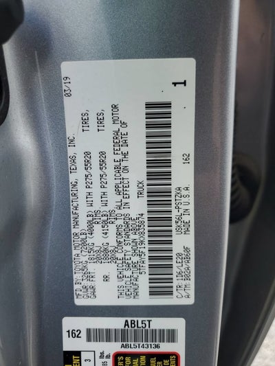 2019 Toyota Tundra 4WD SR5