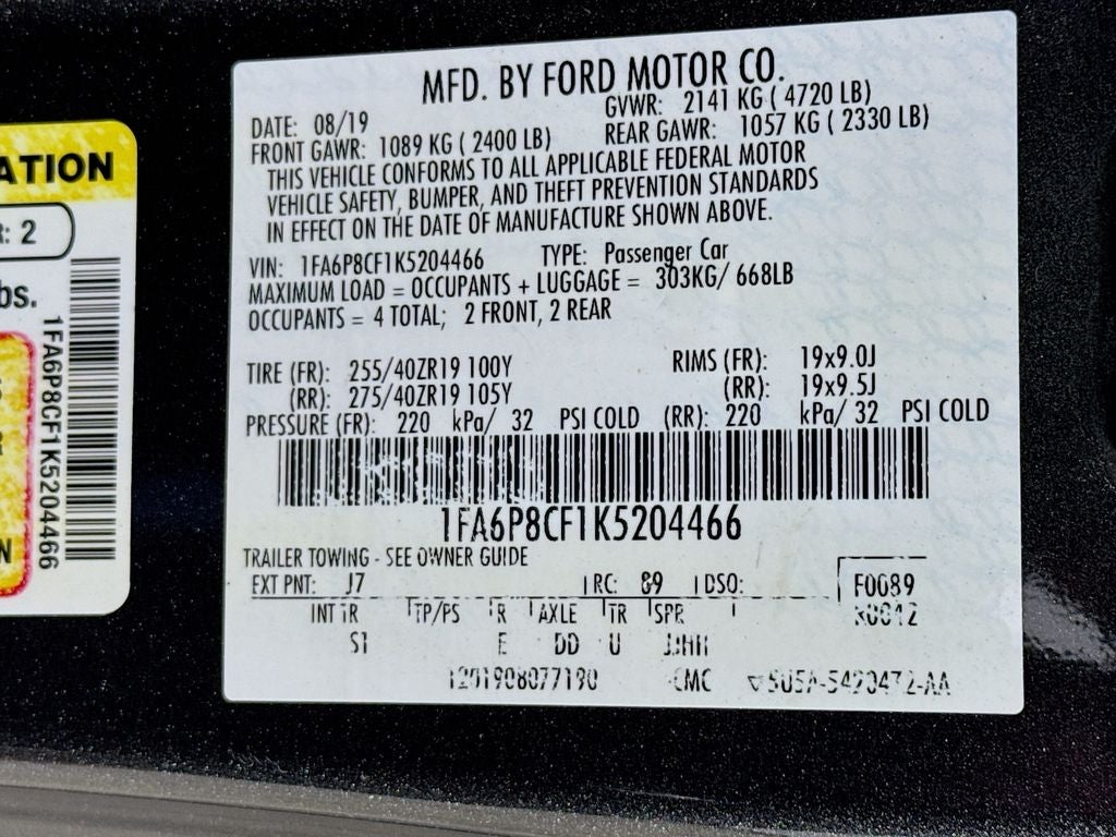 2019 Ford Mustang GT Premium