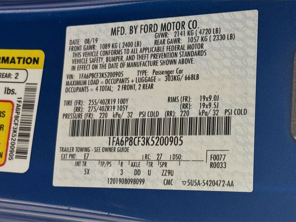 2019 Ford Mustang GT Premium