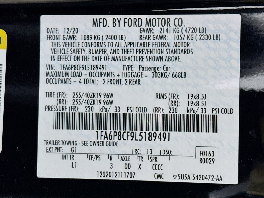 2020 Ford Mustang GT Premium