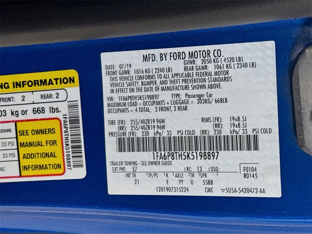 2019 Ford Mustang EcoBoost