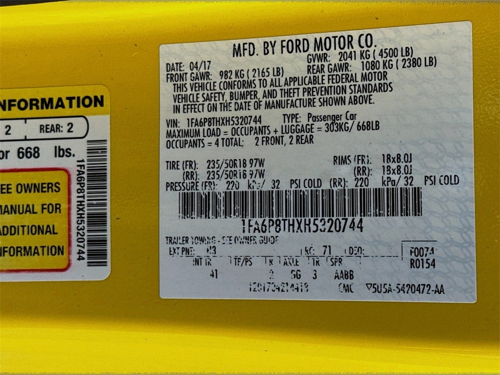 2017 Ford Mustang EcoBoost Premium