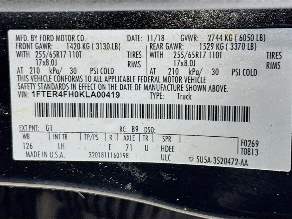 2019 Ford Ranger XLT