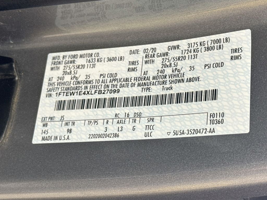 2020 Ford F-150 Platinum