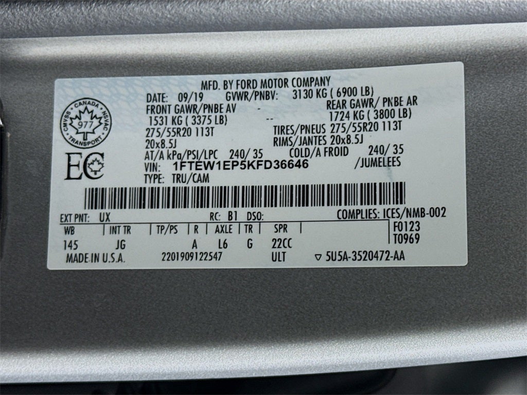 2019 Ford F-150 XLT Lift Lab Silver Level 2