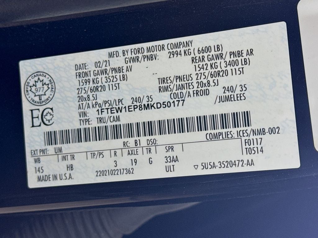 2021 Ford F-150 Lariat