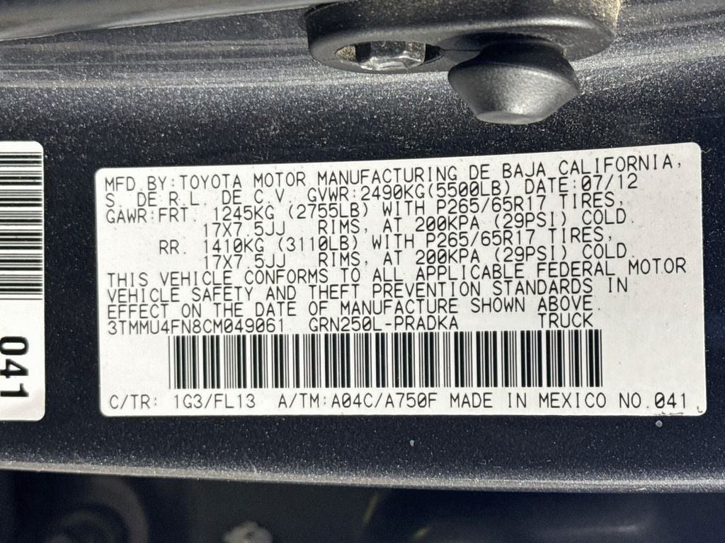 2012 Toyota Tacoma Base V6