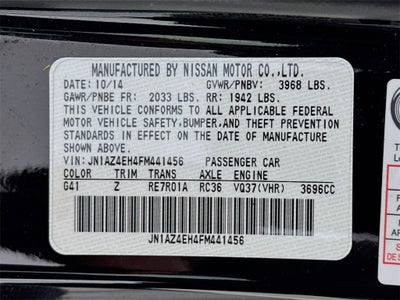 2015 Nissan 370Z NISMO Tech