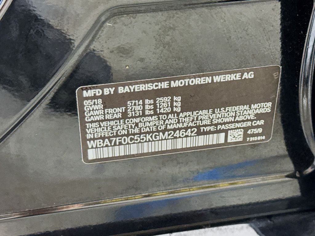 2019 BMW 7 Series 750i