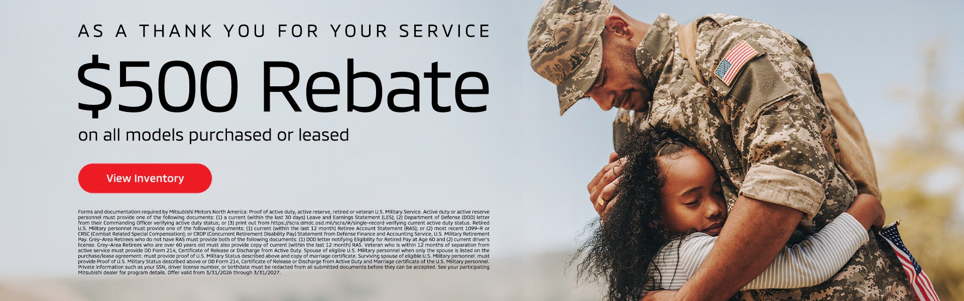 Mitsubishi Military Offer 